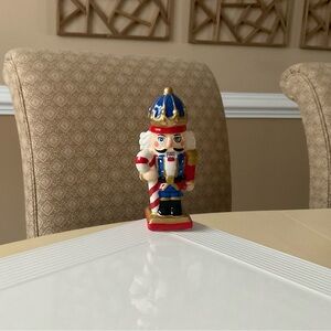 Blue Christmas Nutcracker Platter Decoration 🎄
